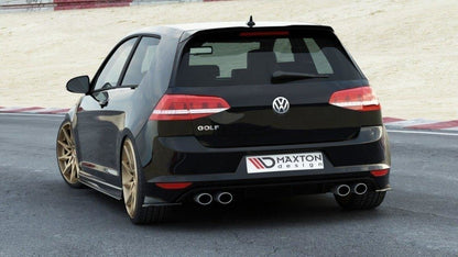 Heck Ansatz Flaps Diffusor V.1 für VW Golf 7 R / R-Line  schwarz Hochglanz