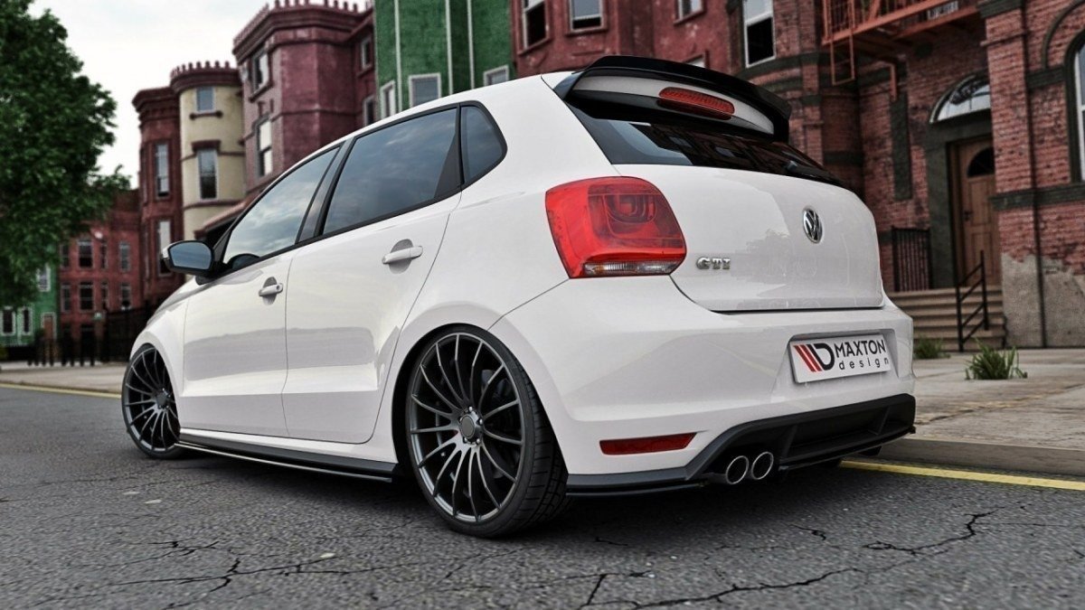 Diffusor Heck Ansatz für VW POLO MK5 GTI Facelift DTM LOOK schwarz matt