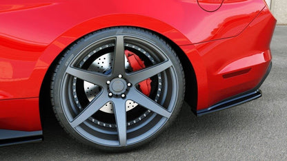 Heck Ansatz Flaps Diffusor für Ford Mustang Mk6 schwarz matt
