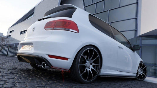 Heck Ansatz Flaps Diffusor für VW GOLF 6 GTI 35TH schwarz matt