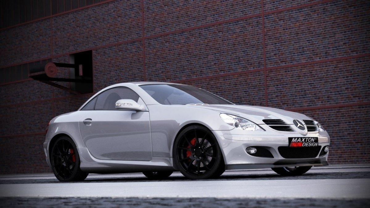 Front Ansatz für MERCEDES SLK R171 STANDARD STOßSTANGE Carbon Look