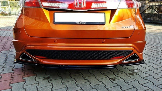 Heck Ansatz Flaps Diffusor für HONDA CIVIC VIII TYPE S/R Carbon Look
