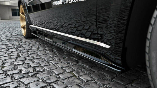 Seitenschweller Ansatz für Jeep Grand Cherokee WK2 Summit Facelift schwarz Hochglanz