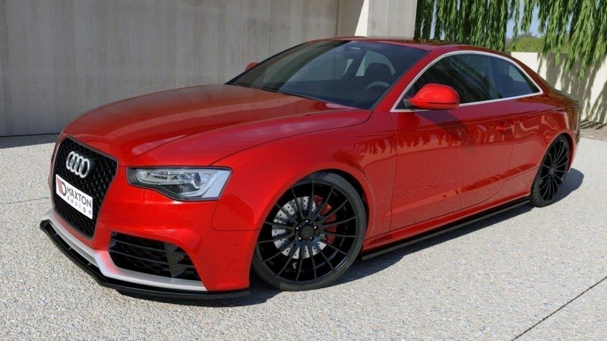 Seitenschweller Ansatz für Audi RS5 8T / 8T FL  schwarz Hochglanz