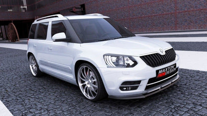 Front Ansatz für SKODA YETI CITY Facelift schwarz matt