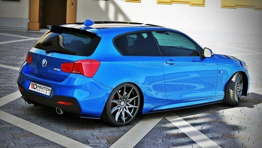 Heck Ansatz Flaps Diffusor für BMW 1er F20/F21 M-Power Facelift schwarz Hochglanz
