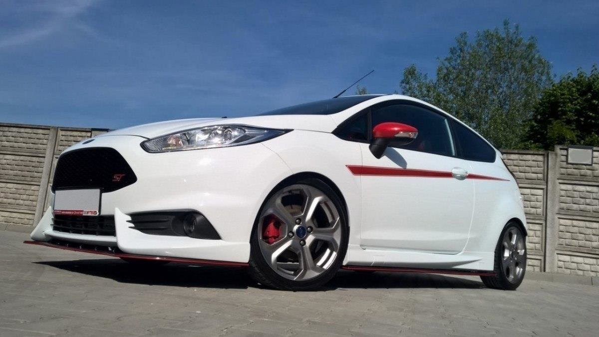 Front Ansatz für Ford Fiesta ST Mk7 FL (Mit Maxton Design Stoßstange) Carbon Look