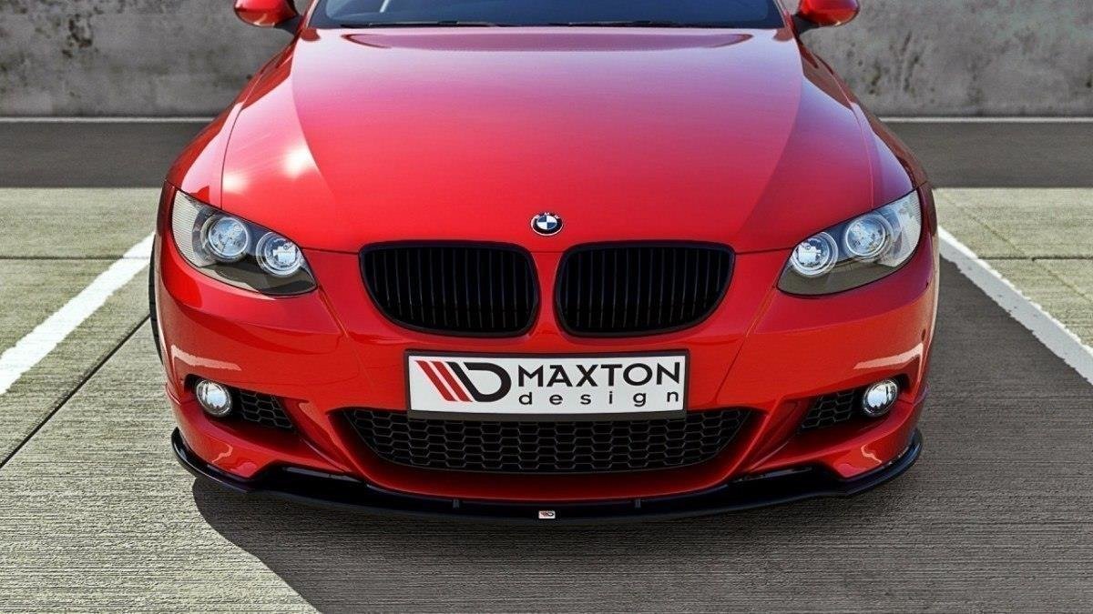 Front Ansatz für BMW 3er E92 M Paket vor Facelift schwarz Hochglanz