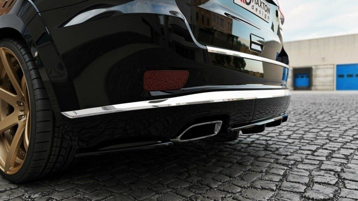Heck Ansatz Flaps Diffusor für Jeep Grand Cherokee WK2 Summit Facelift schwarz matt