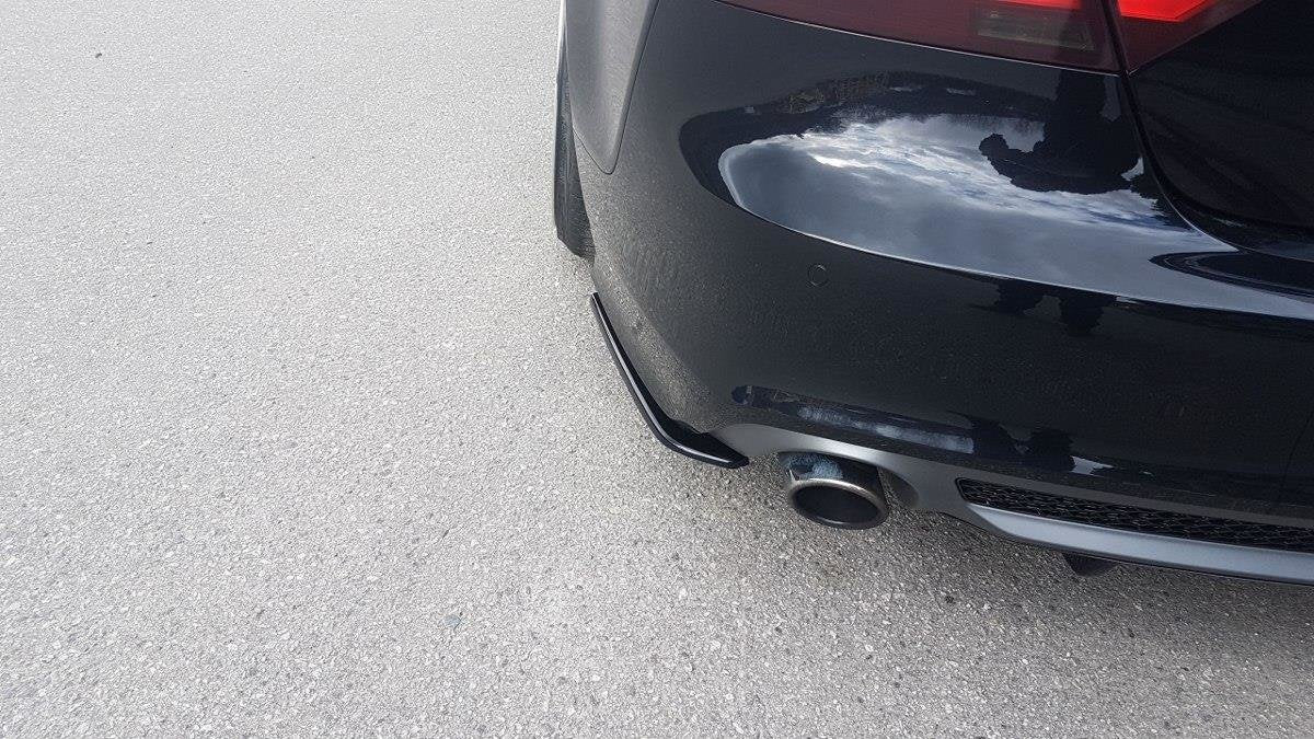 Heck Ansatz Flaps Diffusor für Audi A7 Mk1 S-Line Carbon Look