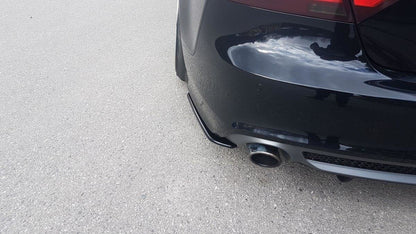 Heck Ansatz Flaps Diffusor für Audi A7 S-Line C7 schwarz matt