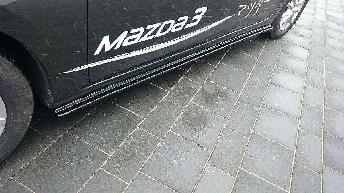 Seitenschweller Ansatz für Mazda 3 BN (Mk3) Facelift Carbon Look