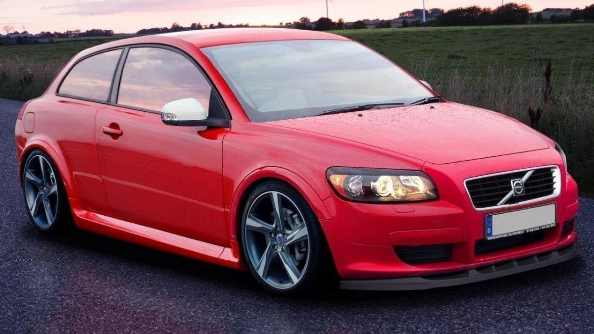 Front Ansatz für VOLVO C30 schwarz Hochglanz