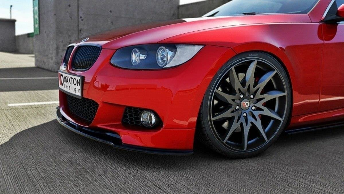 Front Ansatz für BMW 3er E92 M Paket vor Facelift schwarz Hochglanz