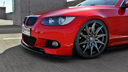 Front Ansatz für BMW 3er E92 M Paket vor Facelift schwarz Hochglanz