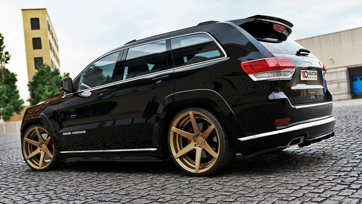 Mittlerer Diffusor Heck Ansatz für Jeep Grand Cherokee WK2 Summit Facelift DTM LOOK schwarz Hochglanz