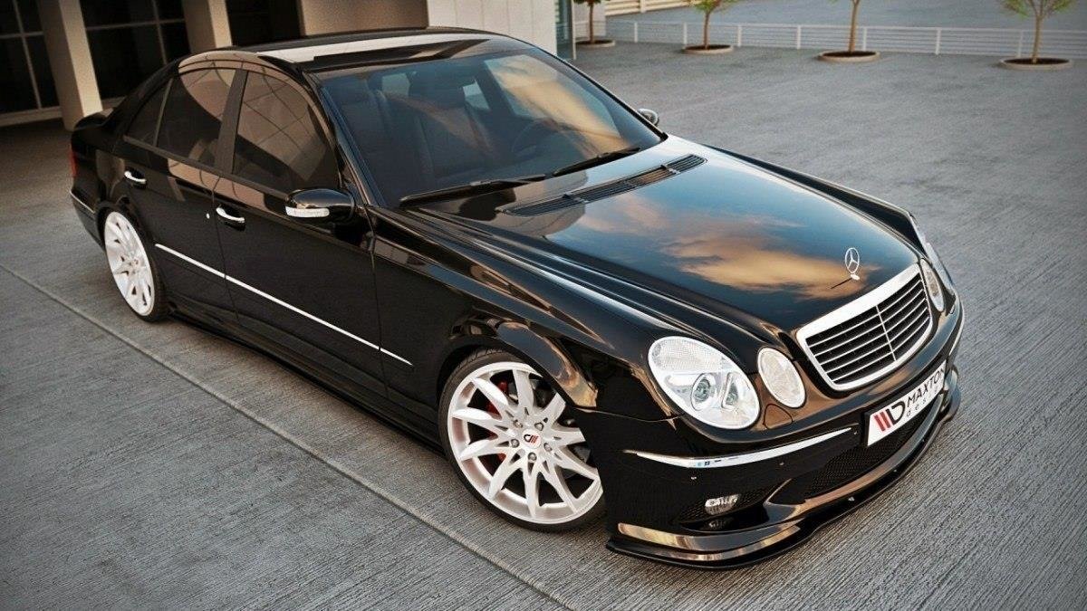 Front Ansatz für MERCEDES E W211 AMG VORFACELIFT Carbon Look