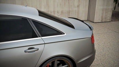 Spoiler CAP für Audi A6 / A6 S-Line C7 / C7 FL Limousine schwarz matt