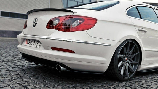 Heck Ansatz Flaps Diffusor für VW Passat CC R36 RLINE (vor Facelift) schwarz matt