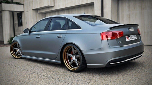 Spoiler CAP für Audi A6 / A6 S-Line C7 / C7 FL Limousine schwarz matt