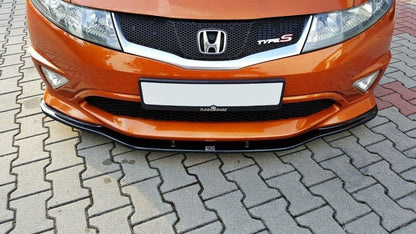Front Ansatz für HONDA CIVIC VIII TYPE S/R schwarz Hochglanz