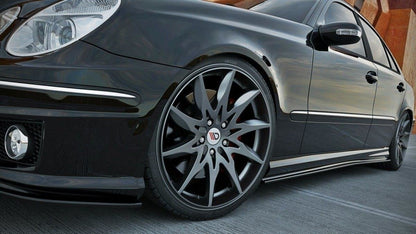 Seitenschweller Ansatz für MERCEDES E-KLASSE W211 AMG schwarz Hochglanz