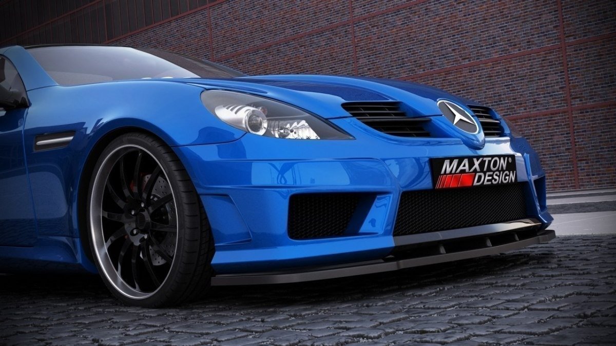 Front Ansatz für MERCEDES SLK R171 (FÜR ME-SLK-R171-AMG172-F1) schwarz Hochglanz