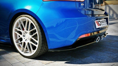 Heck Ansatz Flaps Diffusor für VW GOLF 6 R Carbon Look