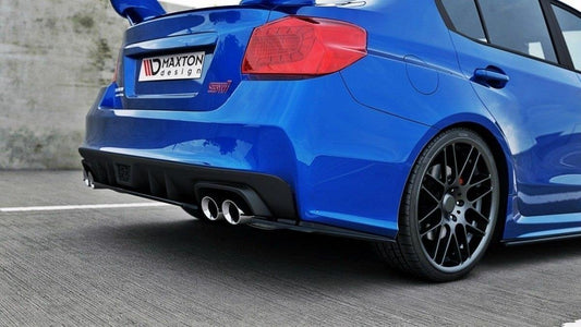 Heck Ansatz Flaps Diffusor für SUBARU WRX STI schwarz Hochglanz