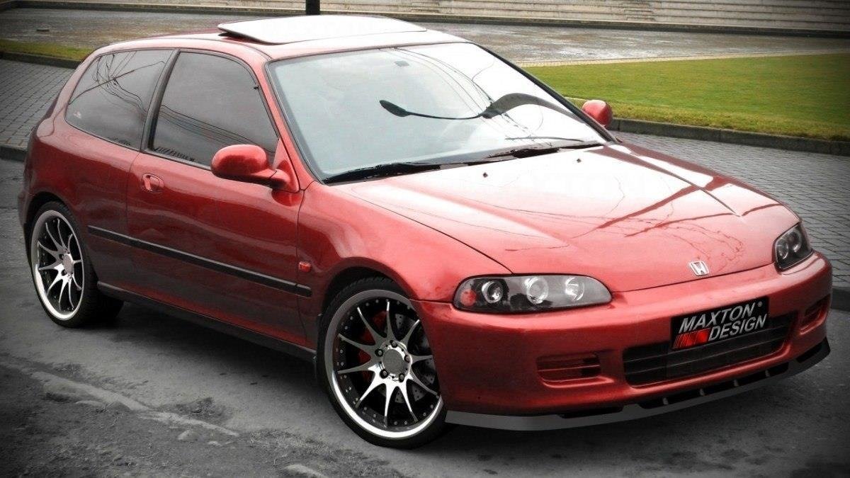 Front Ansatz für HONDA CIVIC MK5 schwarz Hochglanz