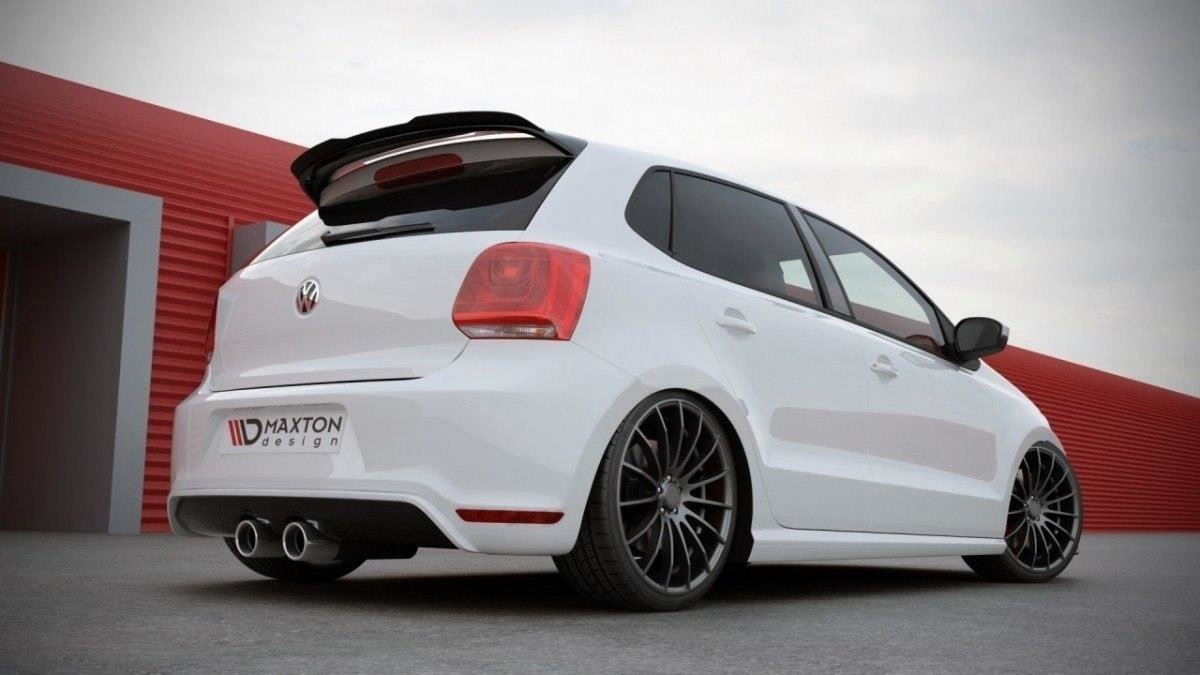 Spoiler CAP für VW POLO MK5 (R WRC LOOK) schwarz matt