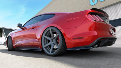 Seitenschweller Ansatz für Ford Mustang Mk6 schwarz matt