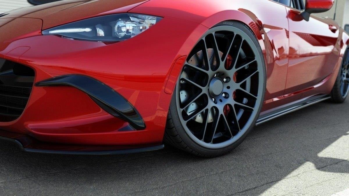 Nebelleuchten Abdeckung für Mazda MX-5 IV schwarz Hochglanz