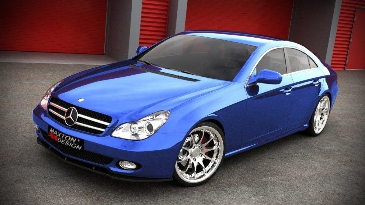 Front Ansatz für MERCEDES CLS C219 Serie schwarz matt