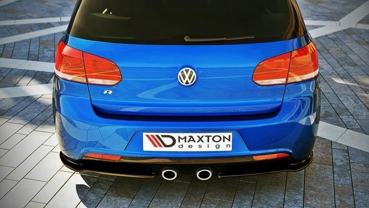 Heck Ansatz Flaps Diffusor für VW GOLF 6 R Carbon Look