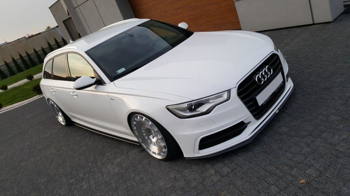 Front Ansatz V.2 für Audi S6 / A6 S-Line C7 schwarz Hochglanz