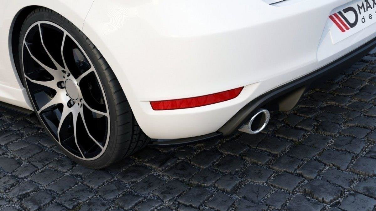 Heck Ansatz Flaps Diffusor für VW GOLF 6 GTI 35TH schwarz matt