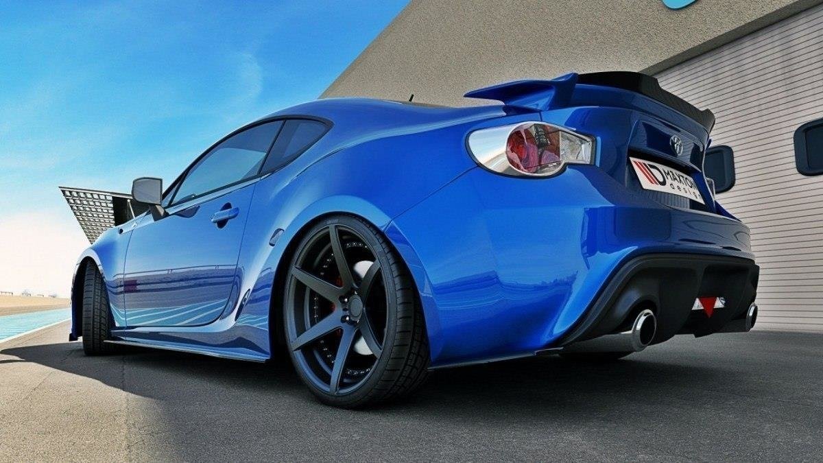 Heck Ansatz Flaps Diffusor für TOYOTA GT86 schwarz matt