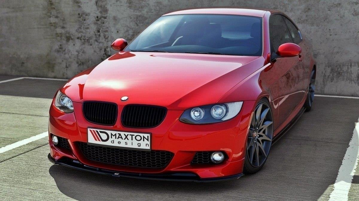 Front Ansatz für BMW 3er E92 M Paket vor Facelift schwarz Hochglanz