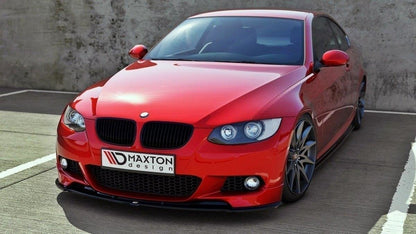 Front Ansatz für BMW 3er E92 M Paket vor Facelift schwarz Hochglanz