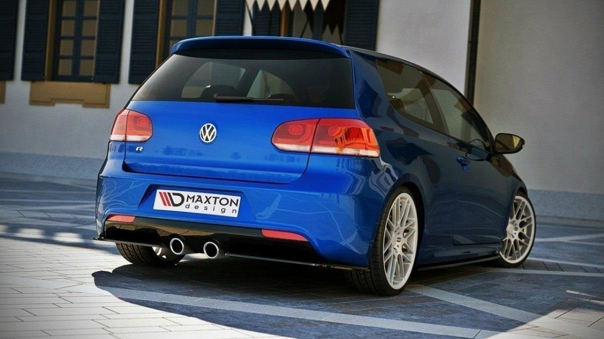 Heck Ansatz Flaps Diffusor für VW GOLF 6 R Carbon Look