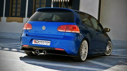 Heck Ansatz Flaps Diffusor für VW GOLF 6 R Carbon Look