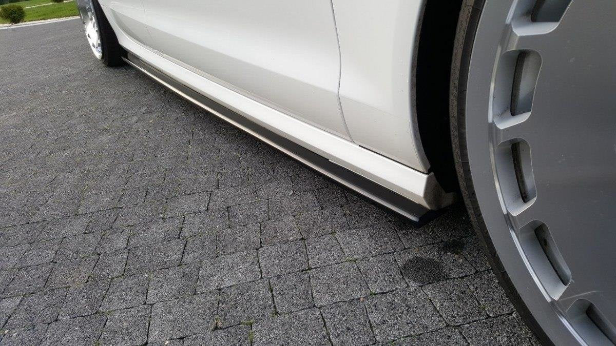 Seitenschweller Ansatz für Audi S6 / A6 S-Line C7  schwarz matt