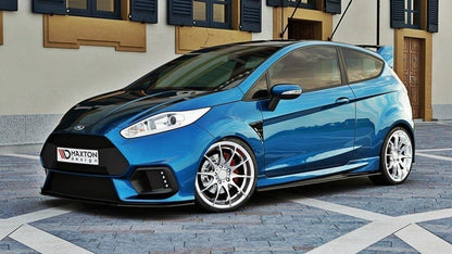 Front Ansatz für (Focus RS Look Stoßstange) Ford Fiesta Mk7 FL  schwarz matt