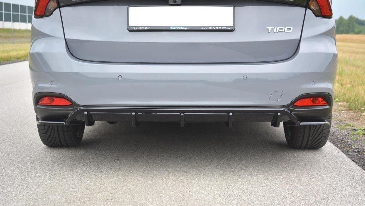 Diffusor Heck Ansatz für Fiat Tipo S-Design schwarz matt
