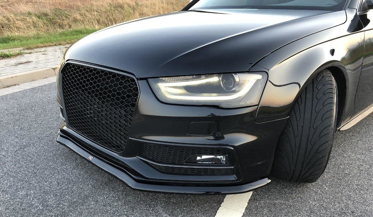 Front Ansatz V.1 für Audi S4 B8 FL schwarz Hochglanz