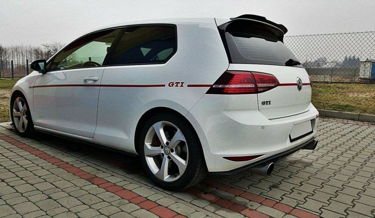 Spoiler CAP passend für VW GOLF 6 GTI / R schwarz Hochglanz