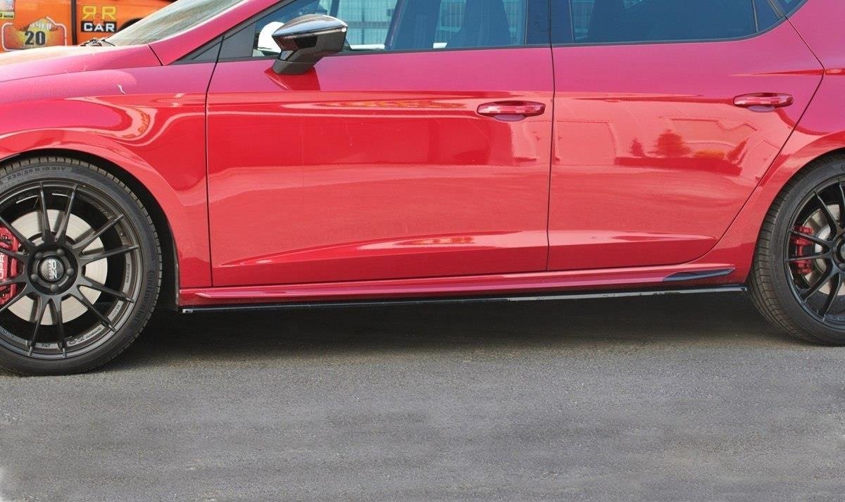 Seitenschweller Ansatz für v.1 Seat Leon Mk3 Cupra/ FR Facelift schwarz matt