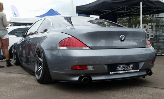 Mittlerer Diffusor Heck Ansatz passend für passend für BMW 6er E63 / E64 vor FL schwarz matt schwarz matt