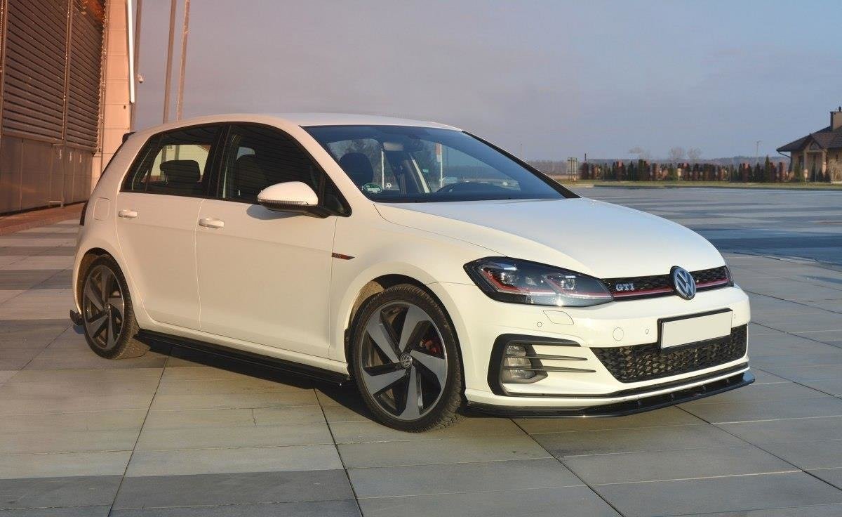 Front Ansatz für VW GOLF 7 GTI FACELIFT V.1 schwarz Hochglanz